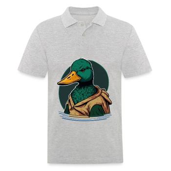 Drôle de canard - Polo Homme - gris chiné - Devant - Kai (181cm)