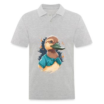 Duck with Crop Top - Men's Polo Shirt - heather grey - Front - Kai (181cm)