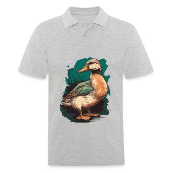 Canard pour chasseur de canard - Polo Homme - gris chiné - Devant - Kai (181cm)