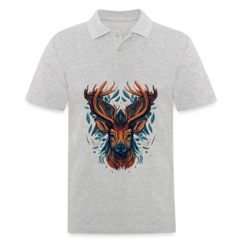 Doe - Men's Polo Shirt - heather grey - Front - Kai (181cm)
