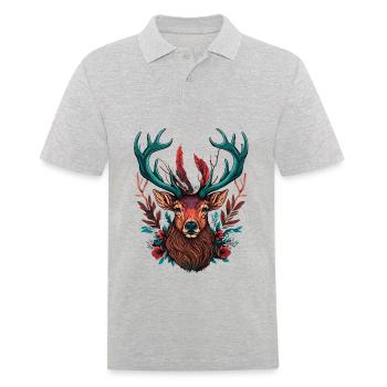 Cerf - Polo Homme - gris chiné - Devant - Kai (181cm)