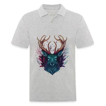 Cerf - Polo Homme - gris chiné - Devant - Kai (181cm)