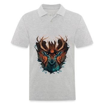 Chasse au cerf - Polo Homme - gris chiné - Devant - Kai (181cm)