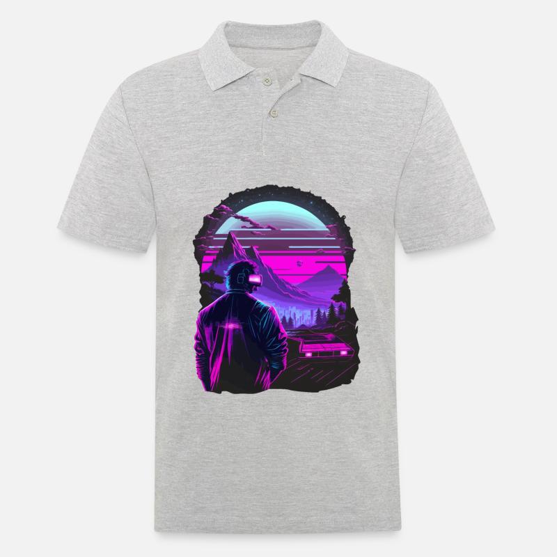 Kunstwerke der 80er - Männer Poloshirt - Grau meliert