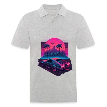 Art rétro - Polo Homme - gris chiné - Devant - Kai (181cm)
