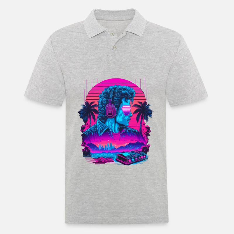 Vaportrap - Männer Poloshirt - Grau meliert