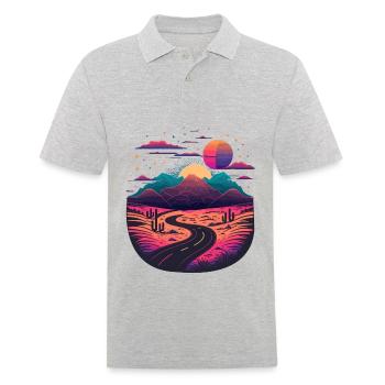 Der Weg zum Ende - Männer Poloshirt - Grau meliert - Vorne - Kai (181cm)