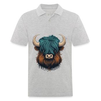 Yak Animal - Polo Homme - gris chiné - Devant - Kai (181cm)