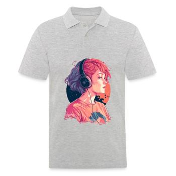 Lofi Musikliebhaber - Männer Poloshirt - Grau meliert - Vorne - Kai (181cm)