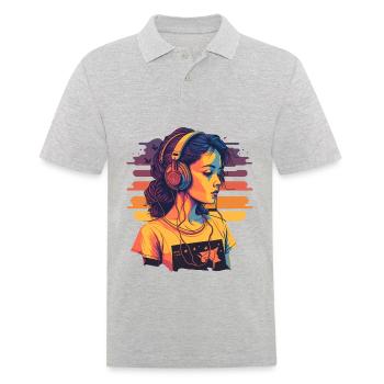 Girls Love Music - Men's Polo Shirt - heather grey - Front - Kai (181cm)