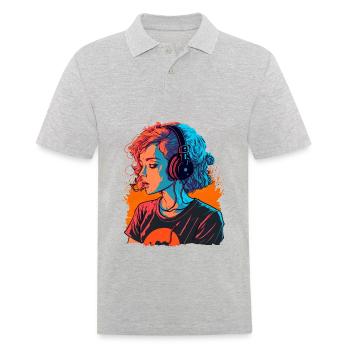 Süßes Mädchen - Männer Poloshirt - Grau meliert - Vorne - Kai (181cm)