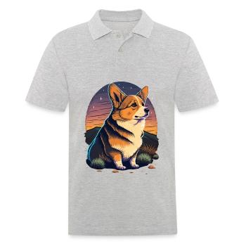 Corgi Outdoor - Polo Homme - gris chiné - Devant - Kai (181cm)