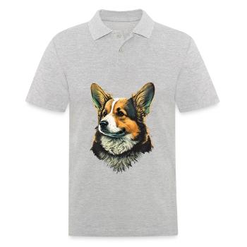 Officiel Post Corgi - Polo Homme - gris chiné - Devant - Kai (181cm)