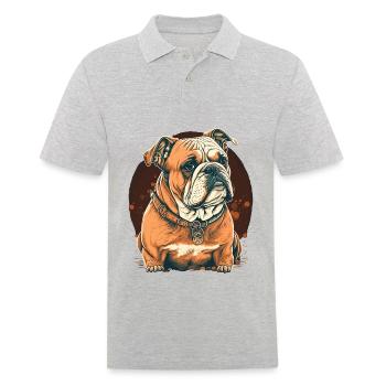 Bouledogue court - Polo Homme - gris chiné - Devant - Kai (181cm)