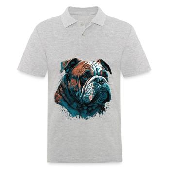 Brave Bulldog - Men's Polo Shirt - heather grey - Front - Kai (181cm)