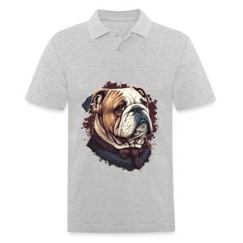Bouledogue élégant - Polo Homme - gris chiné - Devant - Kai (181cm)