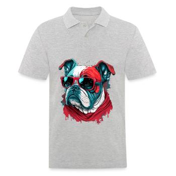 Cool sur Red Bulldog - Polo Homme - gris chiné - Devant - Kai (181cm)