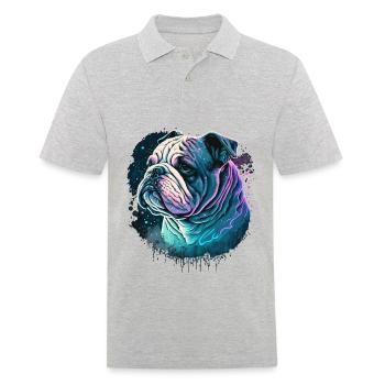 Bouledogue rêveur - Polo Homme - gris chiné - Devant - Kai (181cm)