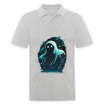Fantôme effrayant - Polo Homme - gris chiné - Devant - Kai (181cm)