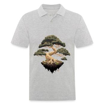 Style Bonsaï - Polo Homme - gris chiné - Devant - Kai (181cm)