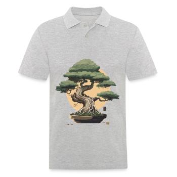 Miniatur-Meisterwerk - Männer Poloshirt - Grau meliert - Vorne - Kai (181cm)