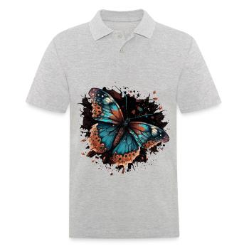 Cool Butterfly - Men's Polo Shirt - heather grey - Front - Kai (181cm)