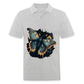 Dark Butterfly - Men's Polo Shirt - heather grey - Front - Kai (181cm)