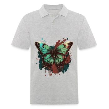 Gossamer Butterfly - Men's Polo Shirt - heather grey - Front - Kai (181cm)