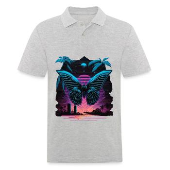 Butterfly of The Night - Men's Polo Shirt - heather grey - Front - Kai (181cm)