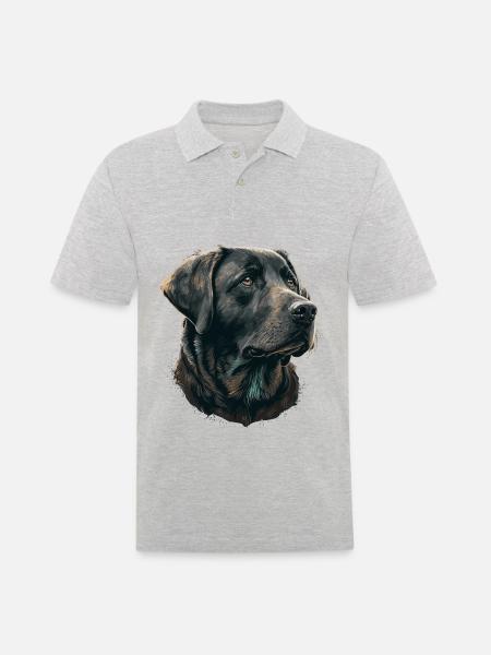 Bon Labrador Retriever - Polo Homme - gris chiné
