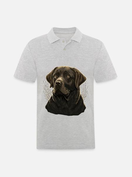 Behave Labrador Retriever - Men's Polo Shirt - heather grey