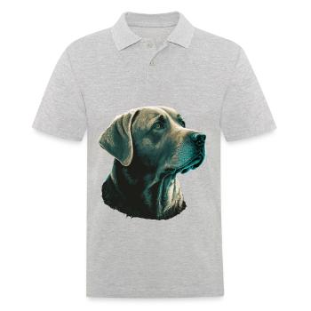 Bright Labrador Retriever - Männer Poloshirt - Grau meliert - Vorne - Kai (181cm)
