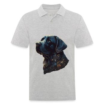 Incroyable Labrador Retriever avec un corps de style feuilles - Polo Homme - gris chiné - Devant - Kai (181cm)