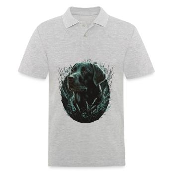 Chasse au Labrador Retriever - Polo Homme - gris chiné - Devant - Kai (181cm)