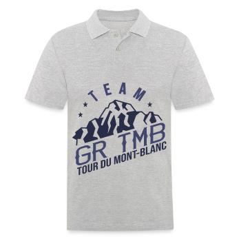 randonnée GRTMB GR tmb tour du mont blanc - Polo Homme - gris chiné - Devant - Kai (181cm)