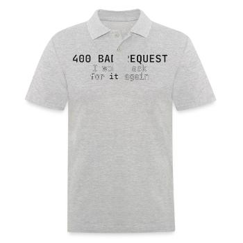 400 Mauvaise demande Je ne le demanderai plus - Polo Homme - gris chiné - Devant - Kai (181cm)