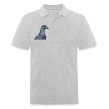 Taube - Männer Poloshirt - Grau meliert - Vorne - Kai (181cm)