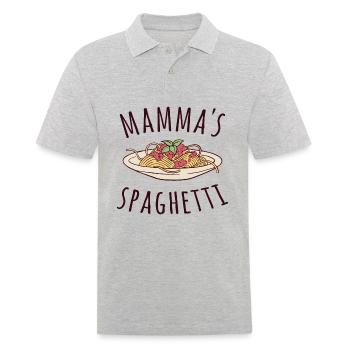 Mamma's Spaghetti - Männer Poloshirt - Grau meliert - Vorne - Kai (181cm)