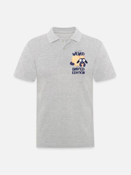 Süßes Cartoon Schaf - Limited Edition - Spruch - Männer Poloshirt - Grau meliert