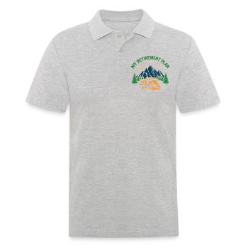 My retirement plan motorhome camper retire t-shirt - Polo Homme - gris chiné - Devant - Kai (181cm)