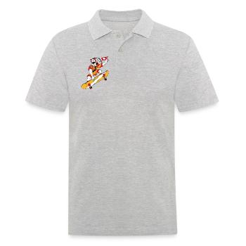 Skateboard, Wiltsch, Frech, Sport, Switzerland - Men's Polo Shirt - heather grey - Front - Kai (181cm)