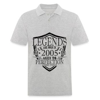 Les légendes sont nées en avril 2005 à 18 ans - Polo Homme - gris chiné - Devant - Kai (181cm)