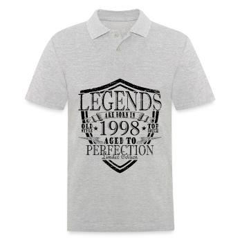 Né en 1998 Légende Année de naissance 1998 Cadeau - Polo Homme - gris chiné - Devant - Kai (181cm)