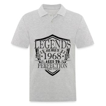 55 years old: Vintage Classic 1968 55th birthday - Men's Polo Shirt - heather grey - Front - Kai (181cm)