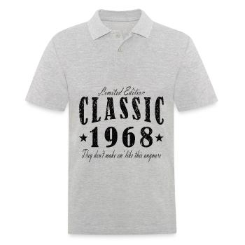 Vintage 1968 Cadeau d’anniversaire classique - Polo Homme - gris chiné - Devant - Kai (181cm)