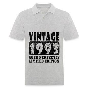 1993 Vintage Vintage 30th Birthday Gift - Men's Polo Shirt - heather grey - Front - Kai (181cm)