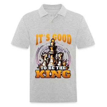 Chess King Chess Dicton - cadeau - Polo Homme - gris chiné - Devant - Kai (181cm)