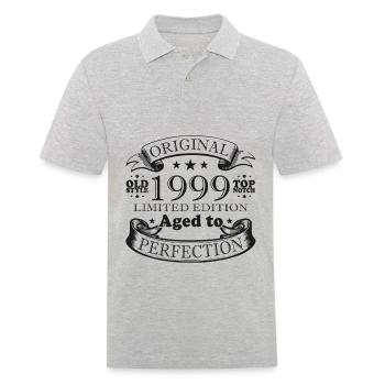 Original Since 1999 Vintage Birthday Gift - Men's Polo Shirt - heather grey - Front - Kai (181cm)
