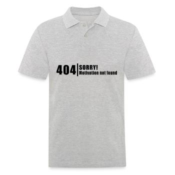 404 Sorry, unfortunately no motivation - Men's Polo Shirt - heather grey - Front - Kai (181cm)