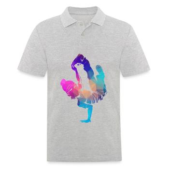 Dancing, Dancers, Breakdancing, Gymnastics - Men's Polo Shirt - heather grey - Front - Kai (181cm)